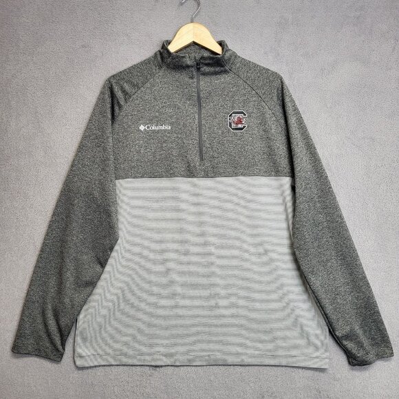 South Carolina Gamecocks Pullover Mens XL Gray Columbia Golf Rockin' It Quarter - Picture 1 of 10